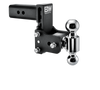 B&W Trailer Hitches Tow & Stow Adjustable Trailer Hitch Ball Mount - Fits 2.5" Receiver, Dual Ball (2" x 2-5/16"), 5" Drop, 14,500 GTW - TS20037B