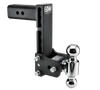B&W Trailer Hitches Tow & Stow Adjustable Trailer Hitch Ball Mount - Fits 2.5" Receiver, Dual Ball (2" x 2-5/16"), 8.5" Drop, 14,500 GTW - TS20043B
