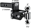 B&W Trailer Hitches Tow & Stow - Fits 2" Receiver, Dual Ball (1-7/8" x 2"), 3" Drop, 10,000 GTW - TS10035B