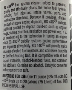 BG Platinum 44K Fuel System Cleaner - PN208 11 fl. oz. (325 mL) Can
