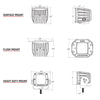 Rigid Industries D-Series Pro Hypershot Surface Mount LED Light Pair - 504713