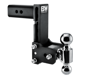 B&W Trailer Hitches Tow & Stow Adjustable Trailer Hitch Ball Mount - Fits 2.5" Receiver, Dual Ball (2" x 2-5/16"), 7" Drop, 14,500 GTW - TS20040B