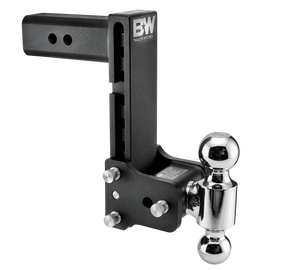 B&W Trailer Hitches Tow & Stow Adjustable Trailer Hitch Ball Mount - Fits 2.5" Receiver, Dual Ball (2" x 2-5/16"), 8.5" Drop, 14,500 GTW - TS20043B