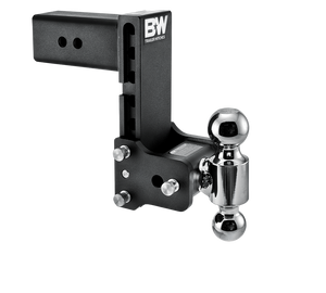 B&W Trailer Hitches Tow & Stow Adjustable Trailer Hitch Ball Mount - Fits 3" Receiver, Dual Ball (2" x 2-5/16"), 7.5" Drop, 21,000 GTW - TS30040B