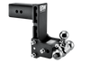 B&W Trailer Hitches Tow & Stow Adjustable Trailer Hitch Ball Mount - Fits 3" Receiver, Tri-Ball (1-7/8" x 2" x 2-5/16"), 7.5" Drop, 21,000 GTW - TS30049B