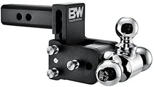 B&W Trailer Hitches Tow & Stow - Fits 2" Receiver, Tri-Ball (1-7/8" x 2" x 2-5/16"), 3" Drop, 10,000 GTW - TS10047B
