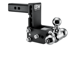 B&W Trailer Hitches Tow & Stow - Fits 2" Receiver, Tri-Ball (1-7/8" x 2" x 2-5/16"), 5" Drop, 10,000 GTW - TS10048B