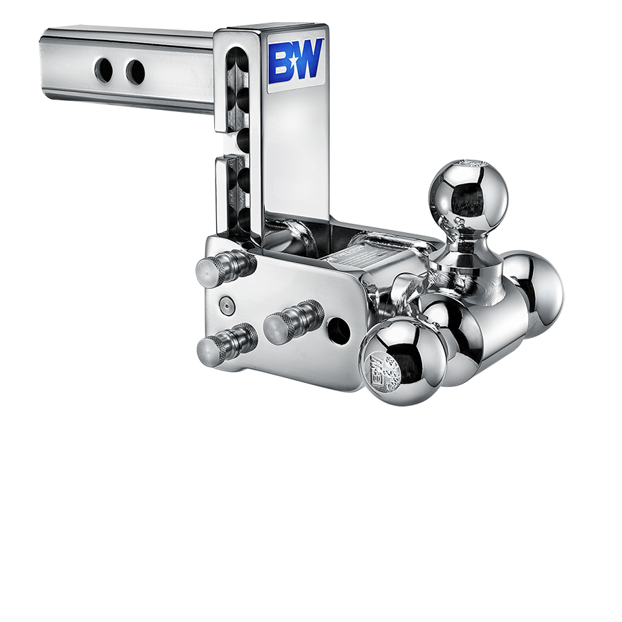 B&W Trailer Hitches Tow & Stow Adjustable Trailer Hitch Ball Mount - Fits 2.5