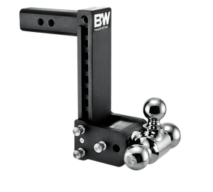 B&W Trailer Hitches Tow & Stow - Fits 2" Receiver, Tri-Ball (1-7/8" x 2" x 2-5/16"), 9" Drop, 10,000 GTW - TS10050B