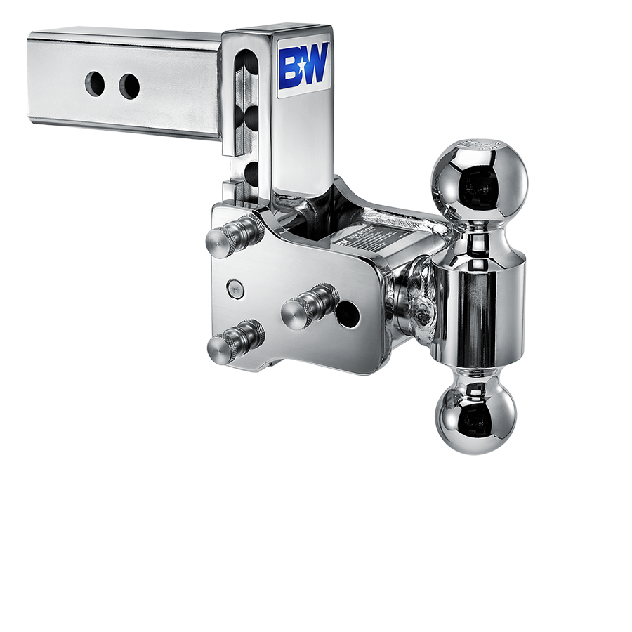 B&W Trailer Hitches Tow & Stow Adjustable Trailer Hitch Ball Mount - Fits 2.5